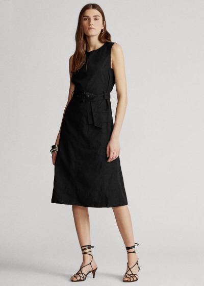 Women's Polo Ralph Lauren Belted Chino Dresses | 302681HAD